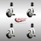 Service Caster 3 Inch 316SS Black Poly Swivel 1-1/2 Inch Expanding Stem Caster Set Brake SCC SCC-SS316EX20S314-PPUB-BLK-TLB-112-4 - alternate 1